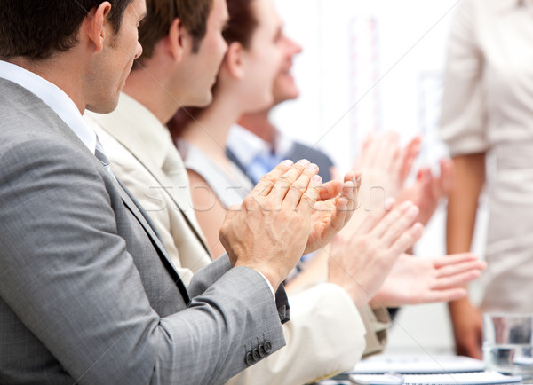 Stock photo: Portrait of a Business team applauding during a meeting