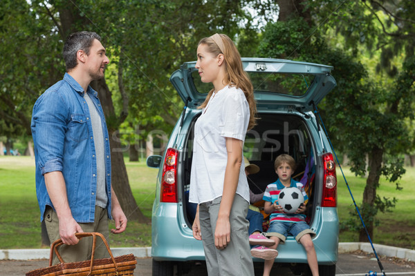 Family with two kids at picnic Stock photo © wavebreak_media