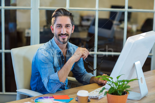 Gündelik işadamı çalışma büro ofis iş Stok fotoğraf © wavebreak_media