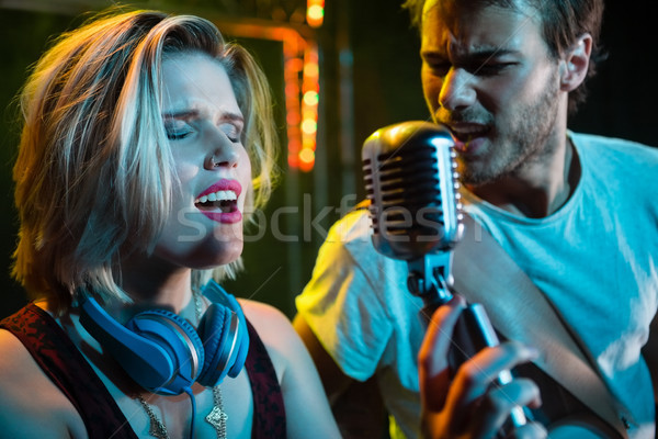 Zenekar előad színpad éjszakai klub lány férfi Stock fotó © wavebreak_media