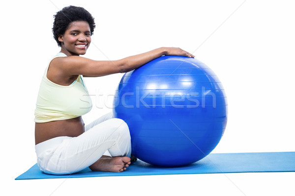 Pregnant woman with exercise ball Stock photo © wavebreak_media