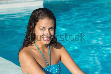 Portrait of beautiful woman in swimming pool  Stock photo © wavebreak_media