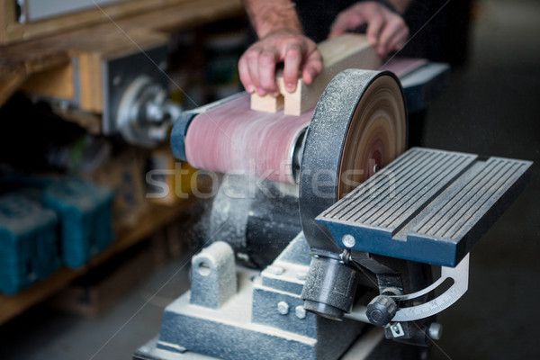 Dulgher lucru prafuit atelier lucrător instrument Imagine de stoc © wavebreak_media