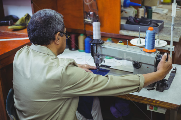 Shoemaker using sewing machine Stock photo © wavebreak_media