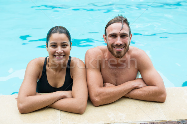 Souriant couple eau homme fitness [[stock_photo]] © wavebreak_media