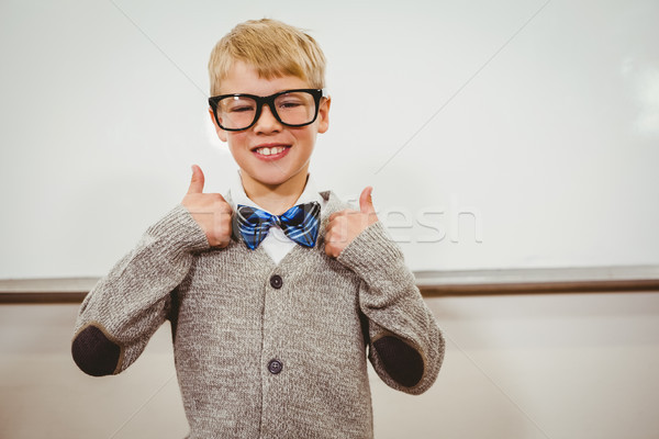 Smart student wearing bow tie and glasses Stock photo © wavebreak_media