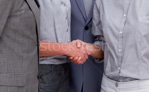 Close-up of a fortunate businessteam closing a deal Stock photo © wavebreak_media