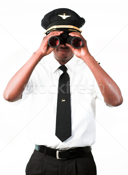 Pilot looking through Binoculars Stock photo © wavebreak_media