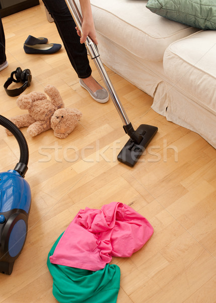 A woman cleaning a living room Stock photo © wavebreak_media