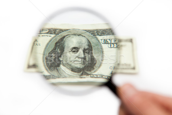 Main loupe cent dollar Bill [[stock_photo]] © wavebreak_media