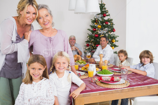 Stockfoto: Drie · generaties · vrouwen · christmas · tijd · permanente