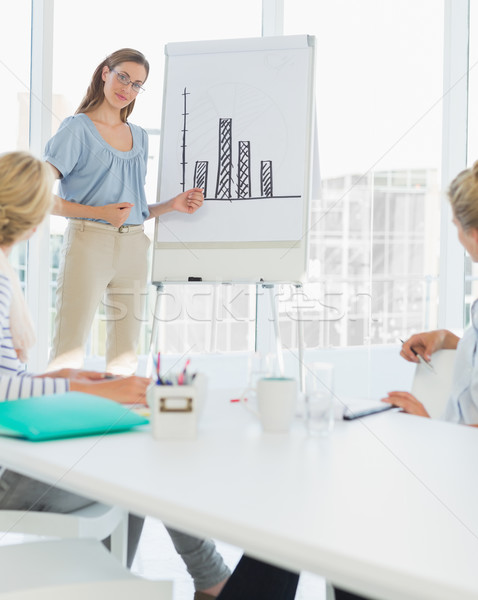 Foto stock: Casual · pessoas · de · negócios · escritório · apresentação · jovem · empresária