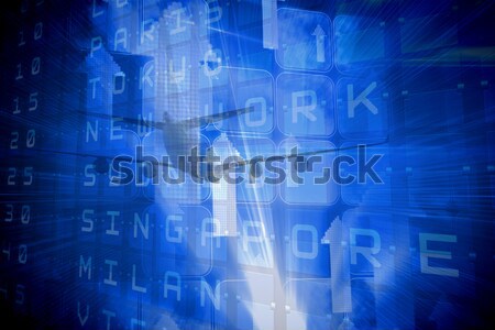 Stockfoto: Geschikt · zwemmer · opleiding · eigen · zwembad · recreatie