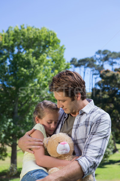 Father and daughter hugging in the park Stock photo © wavebreak_media