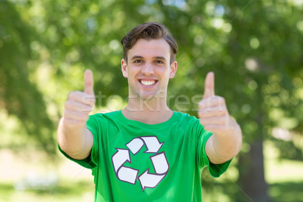Happy environmental activist in the park Stock photo © wavebreak_media