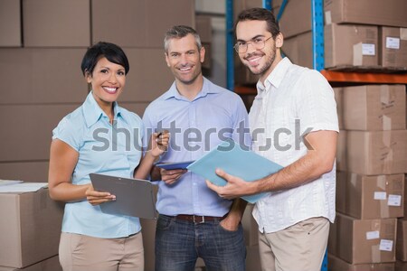 Lächelnd Kamera Büro glücklich Bau Stock foto © wavebreak_media