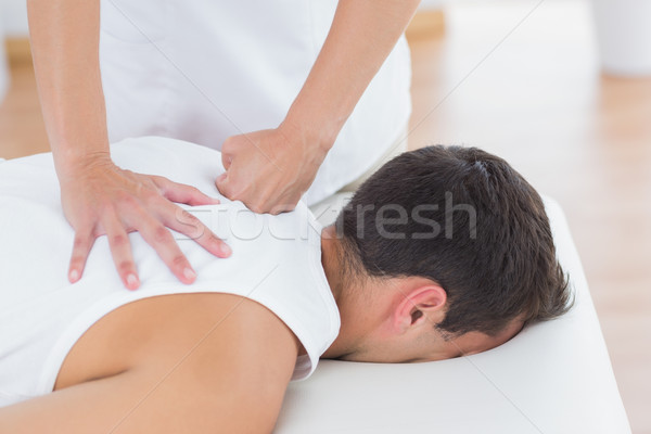 Zurück Massage medizinischen Büro Frau Gesundheit Stock foto © wavebreak_media