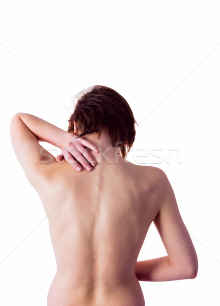 Desnuda mujer cuello lesión blanco cuerpo Foto stock © wavebreak_media