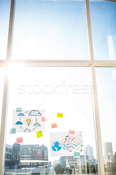 Adhesive notes on window  Stock photo © wavebreak_media