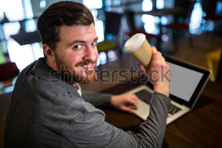 Frustrated businessman sitting in office Stock photo © wavebreak_media