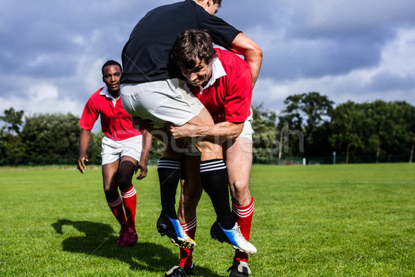 Rugby joueurs jeu parc homme monde [[stock_photo]] © wavebreak_media