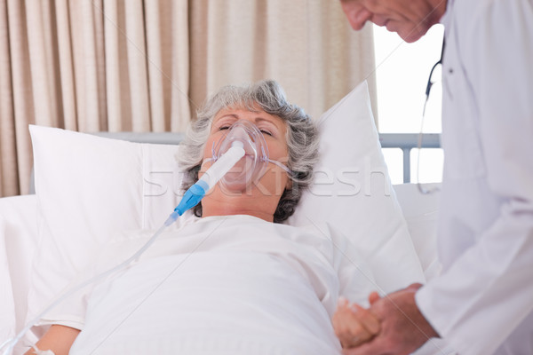 Senior doctor with his sick patient Stock photo © wavebreak_media