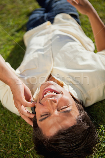 Mann lachen rufen Stock foto © wavebreak_media