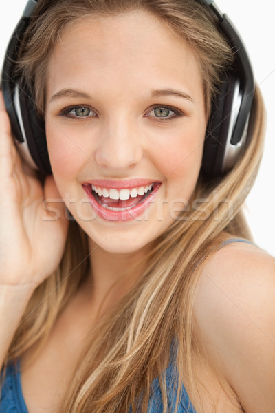 肖像 美麗 年輕 頭戴耳機 商業照片 © wavebreak_media