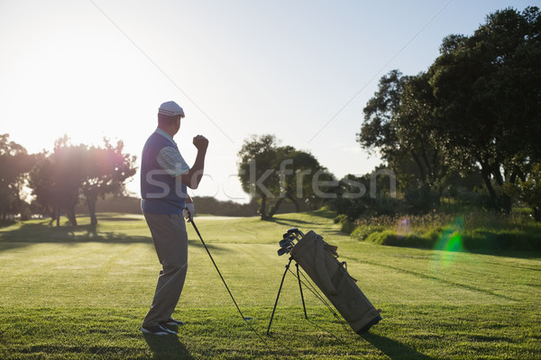 Golfista felice shot campo da golf sport Foto d'archivio © wavebreak_media