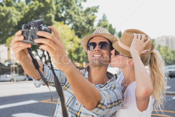 Stockfoto: Jonge · heup · paar · stad