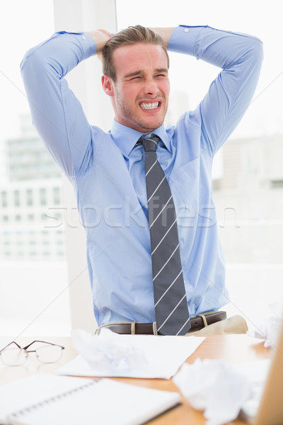 Nervous businessman with hands on head Stock photo © wavebreak_media