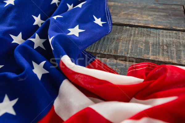 American flag on a wooden table Stock photo © wavebreak_media