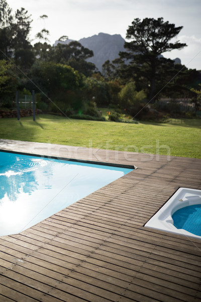 Swimming pool in the front yard of house Stock photo © wavebreak_media