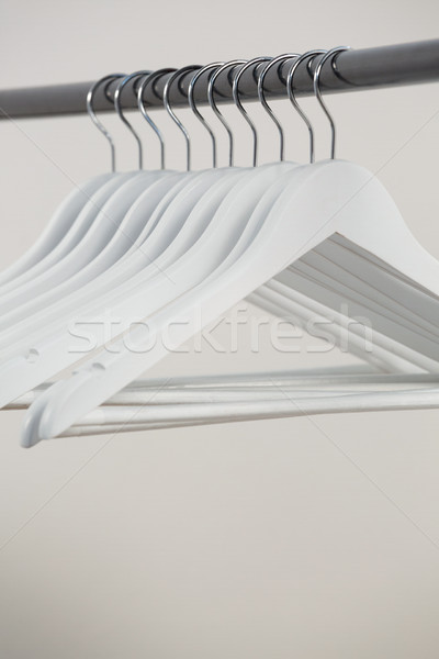 Kleiderständer Stahl weiß Unterstützung Kunststoff Stock foto © wavebreak_media