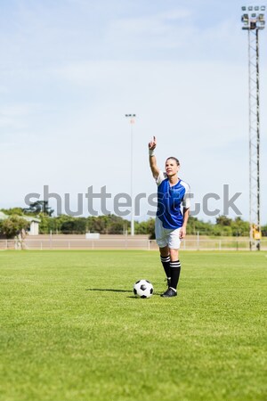 Excited football player celebrating after scoring the goal Stock photo © wavebreak_media
