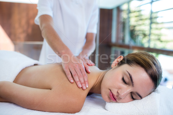 Femme Retour massage spa heureux hôtel [[stock_photo]] © wavebreak_media
