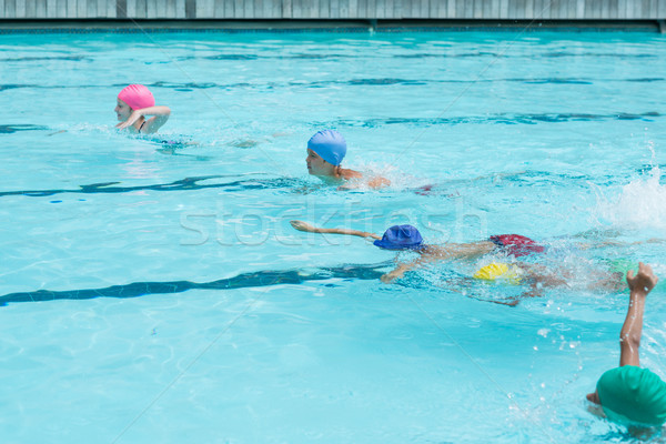 Enfants piscine eau fille heureux été [[stock_photo]] © wavebreak_media