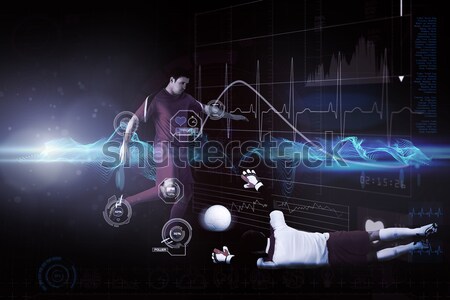Composite image of rugby player scoring a try Stock photo © wavebreak_media