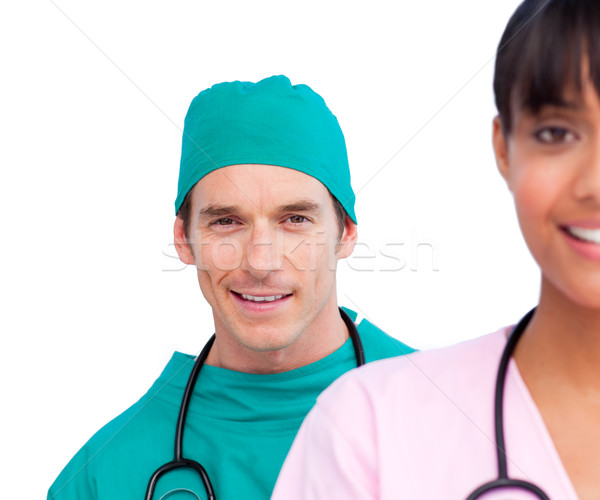 Porträt zwei Ärzte weiß Arbeit medizinischen Stock foto © wavebreak_media
