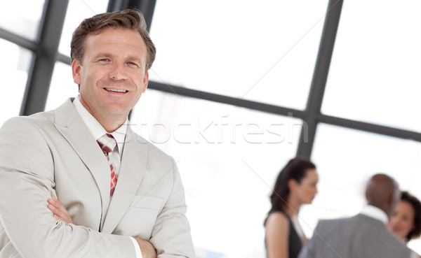 Lächelnd männlich Manager führend Team Büro Stock foto © wavebreak_media
