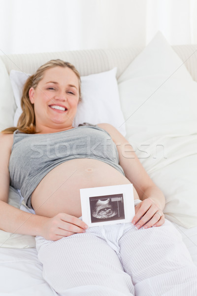 Foto stock: Mujer · embarazada · Xray · casa · bebé · fondo