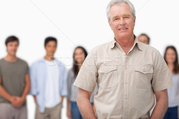 Hombre maduro jóvenes detrás blanco feliz diversión Foto stock © wavebreak_media