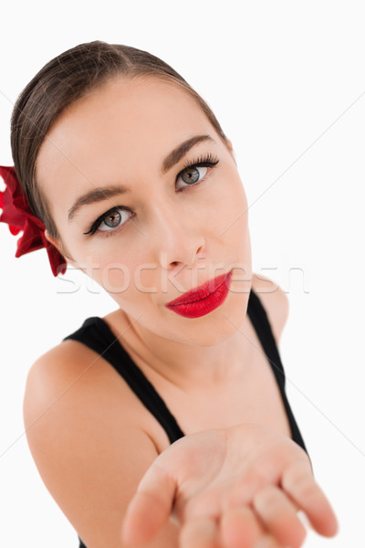 女子 吹 吻 白 舞蹈家 性能 商業照片 © wavebreak_media