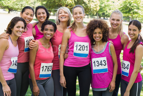 Group of women participating in breast cancer marathon Stock photo © wavebreak_media
