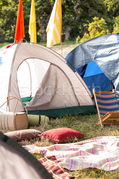 Leer Campingplatz Musik-Festival Sommer Stock foto © wavebreak_media