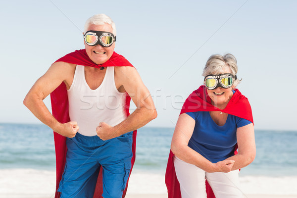 Senior couple wearing superman costume Stock photo © wavebreak_media