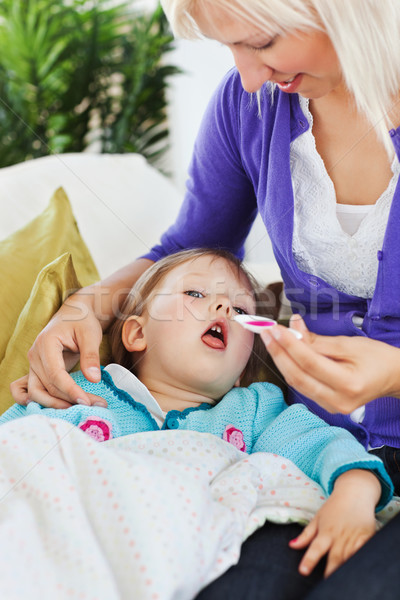 [[stock_photo]]: Jeune · femme · soins · enfant · maison · femme