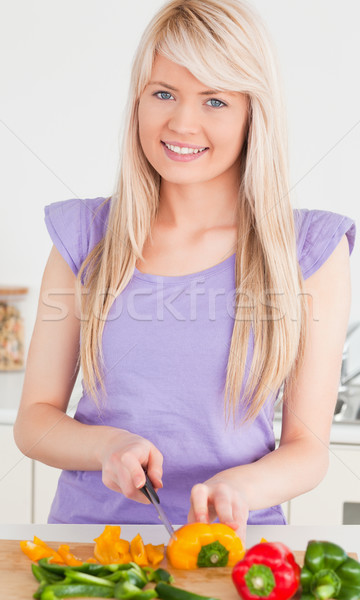 Sorridere femminile peperoni moderno Foto d'archivio © wavebreak_media