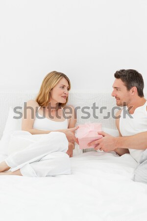 Delightful Couple In The Bedroom Stock Photo C Wavebreak