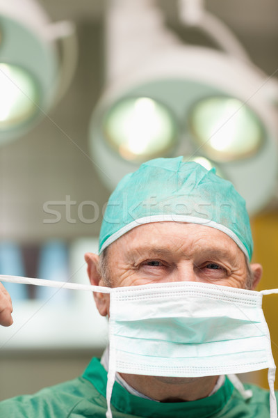 Közelkép sebész műtősmaszk sebészi szoba kórház Stock fotó © wavebreak_media